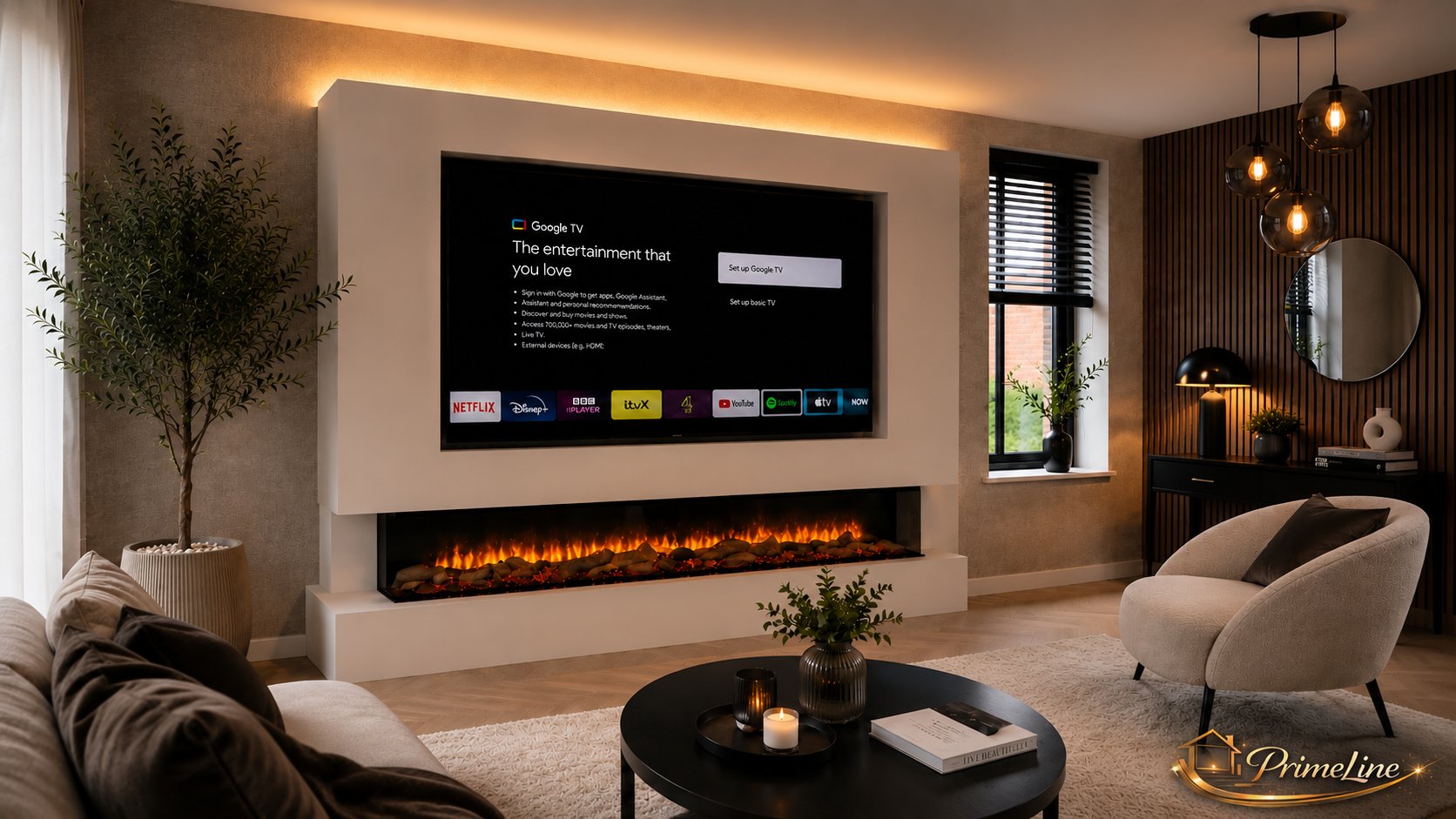 Signature Cinewall met Elektrische Sfeerhaard
