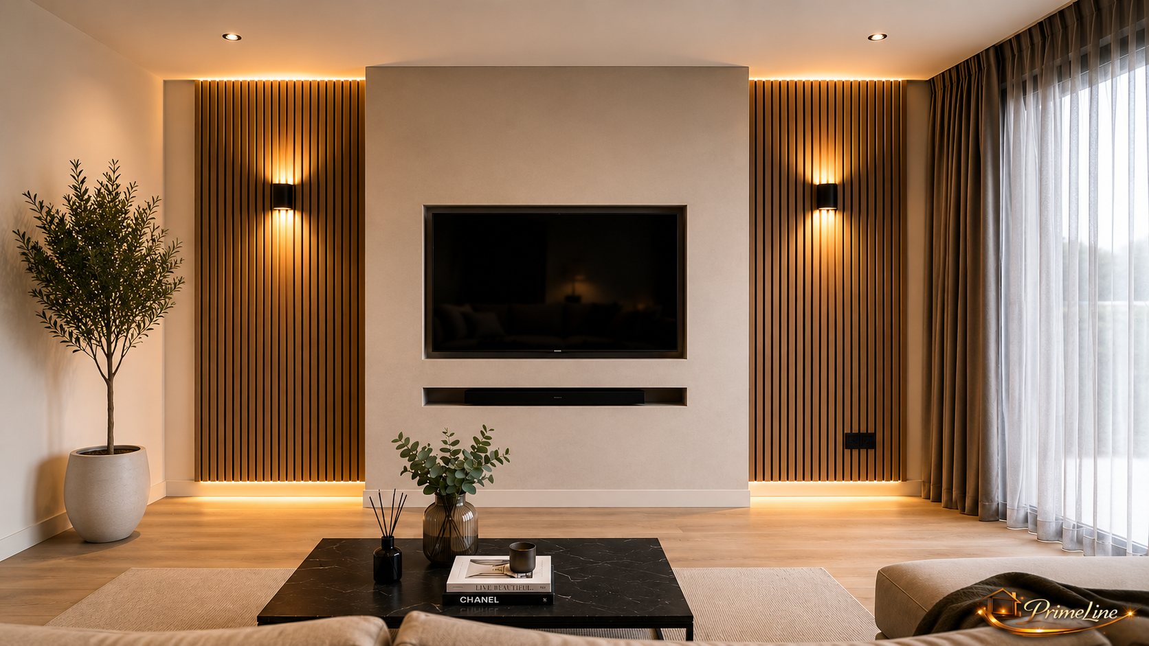 Cinewall met Wandpanelen op Maat – Luxe TV Wand voor een Modern Interieur